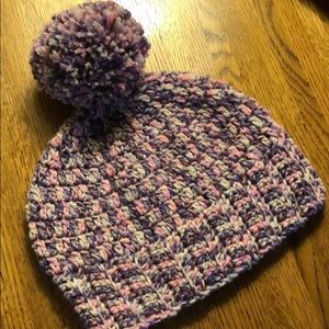 Pom Pom Winter beanie handmade adult or teen